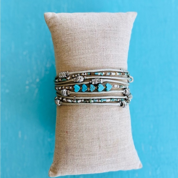 Women’s Leather & Beaded Wrap Bracelet- Hand made by me - Picture 3 of 3